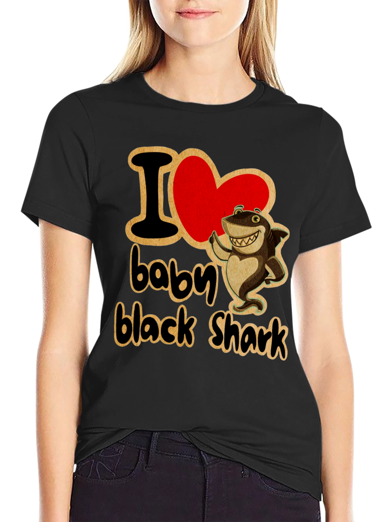 I Love Baby Black Shark T-Shirt