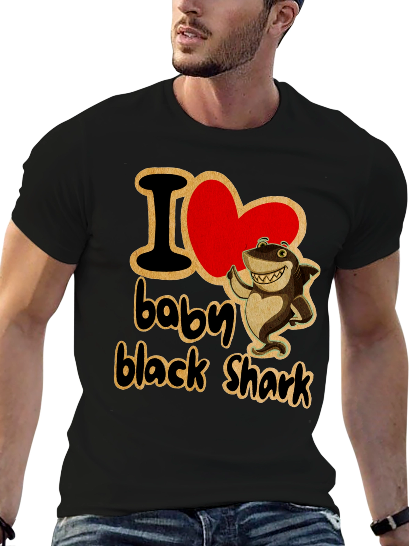I Love Baby Black Shark T-Shirt