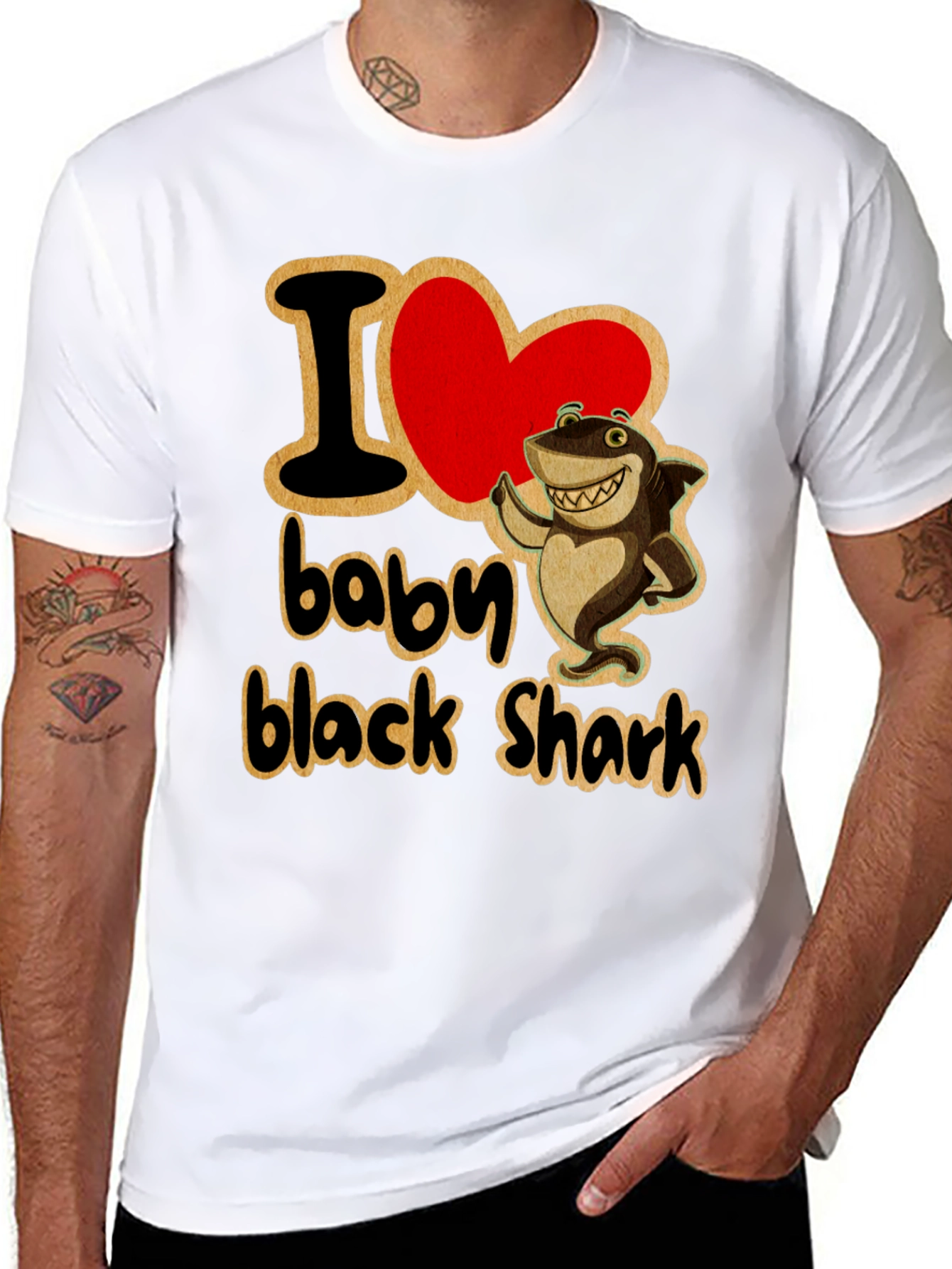 I Love Baby Black Shark T-Shirt