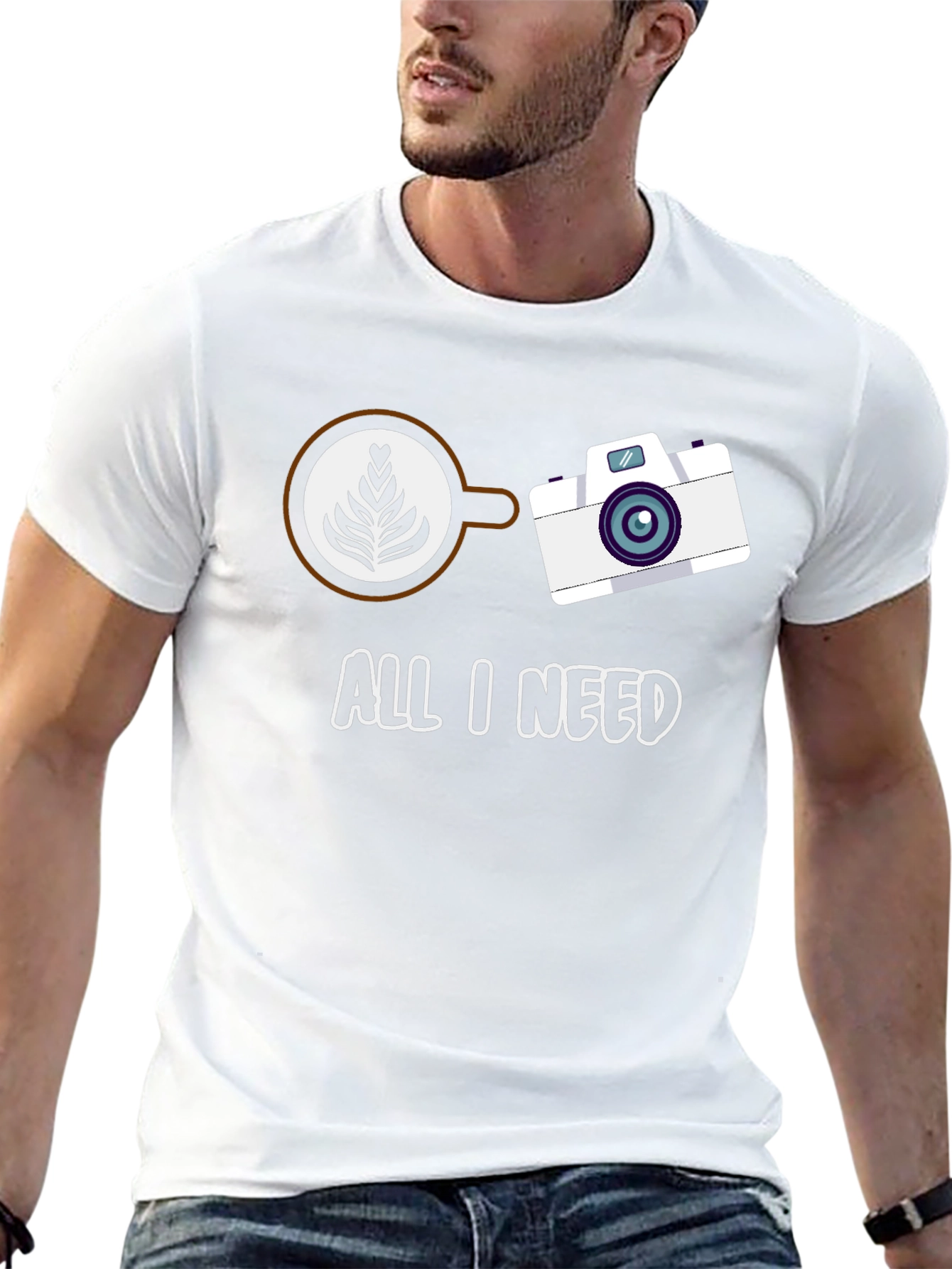 All I Need Coffee & Camera Graphic Tee