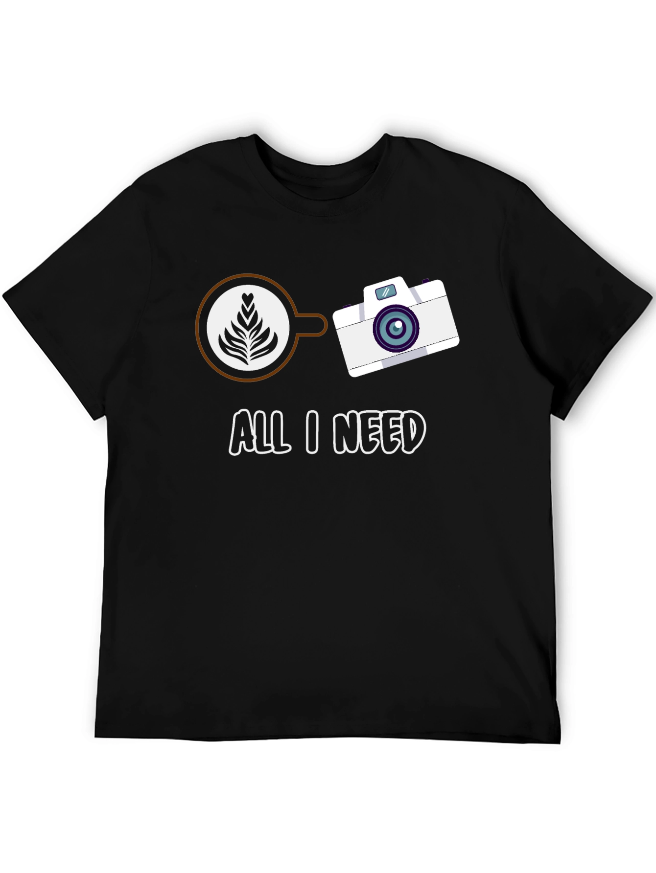 All I Need Coffee & Camera Graphic Tee