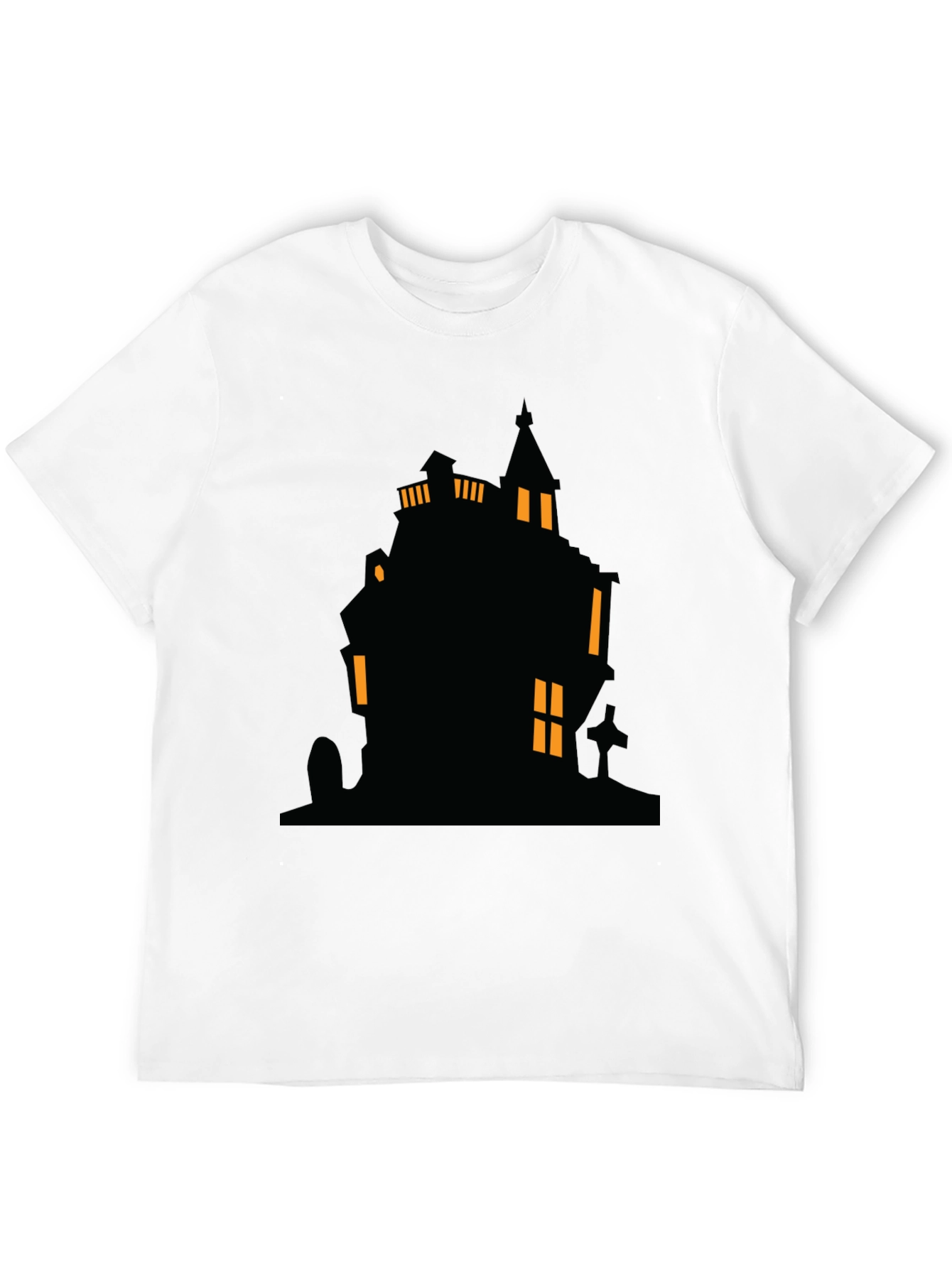 Spooky Haunted House Graphic Tee - Halloween Shirt