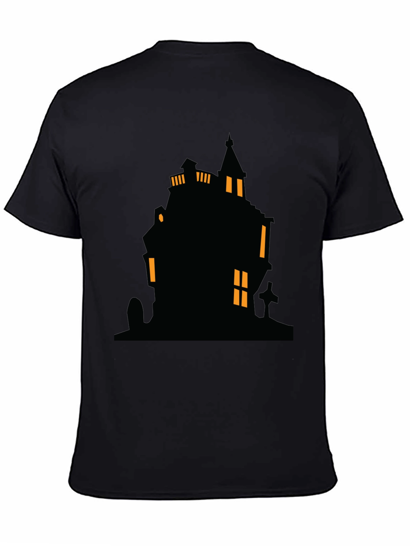 Spooky Haunted House Graphic Tee - Halloween Shirt