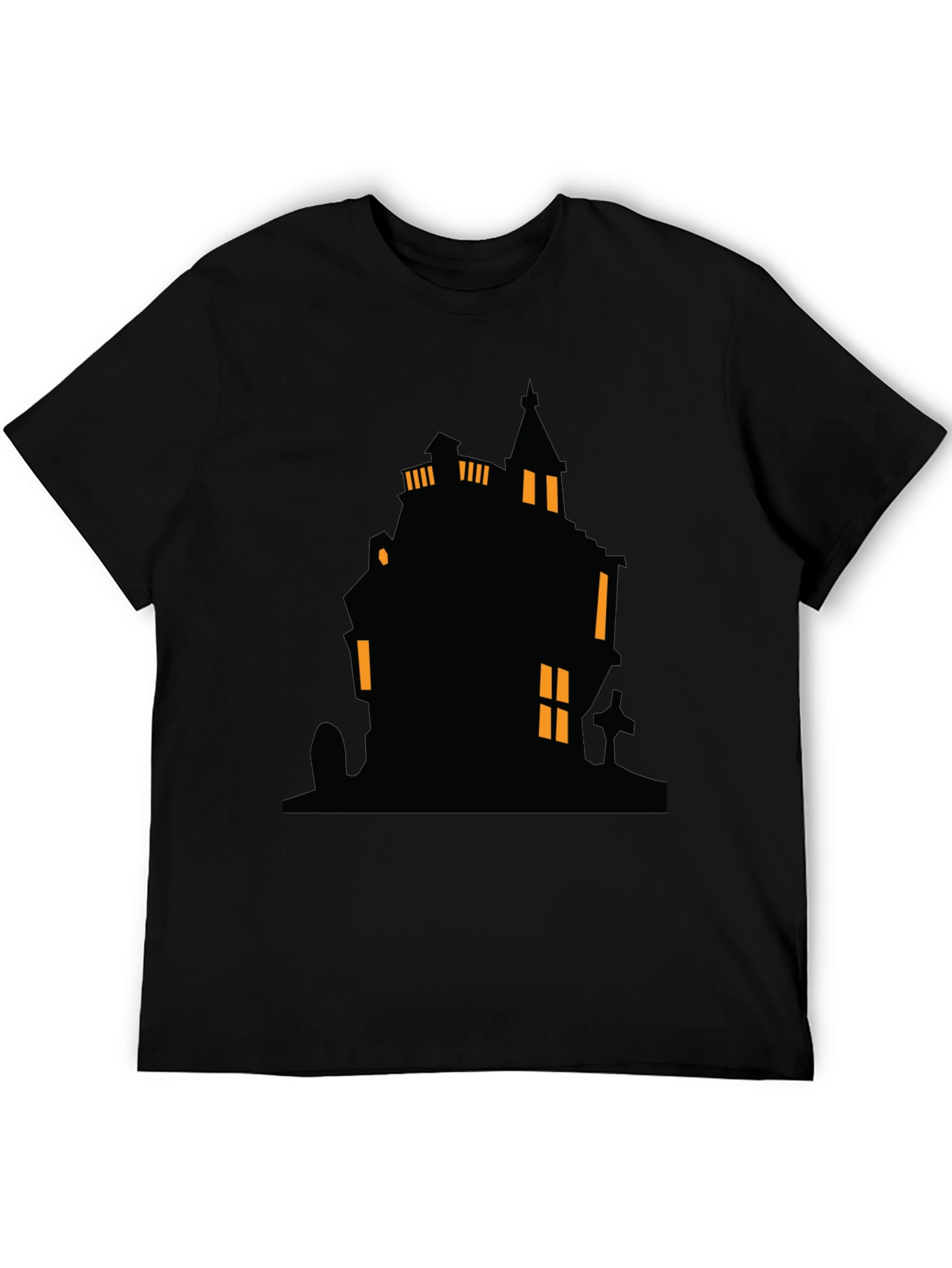 Spooky Haunted House Graphic Tee - Halloween Shirt