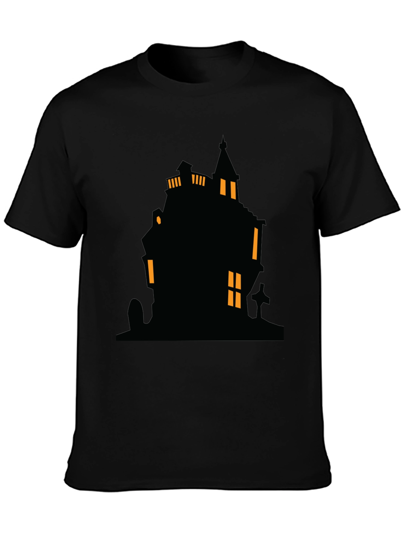 Spooky Haunted House Graphic Tee - Halloween Shirt