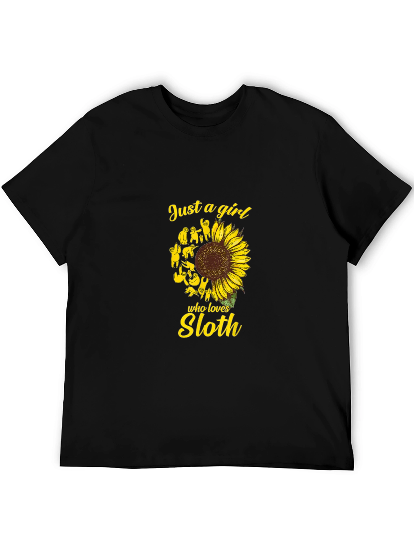 Sloth Sunflower Graphic Tee