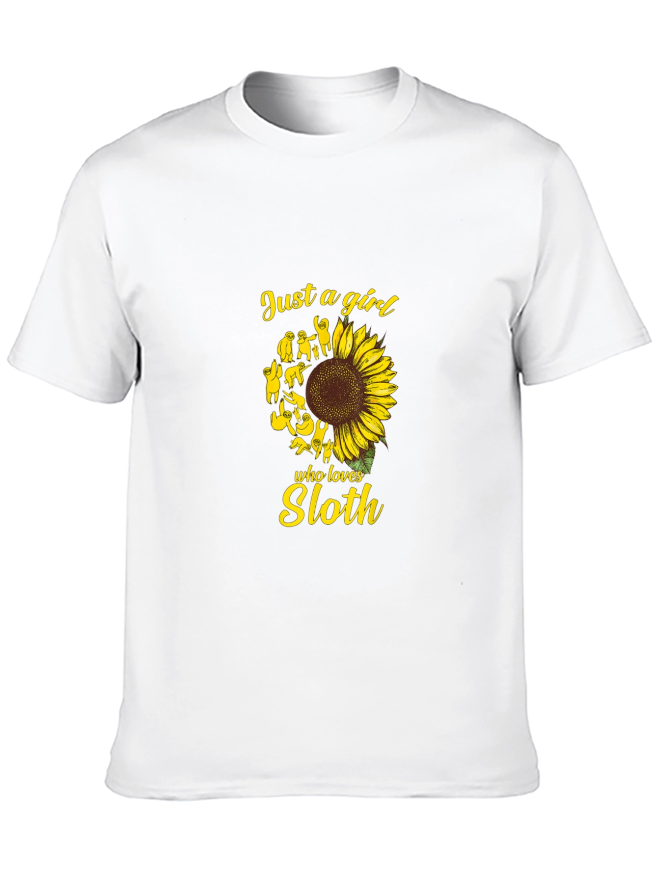 Sloth Sunflower Graphic Tee