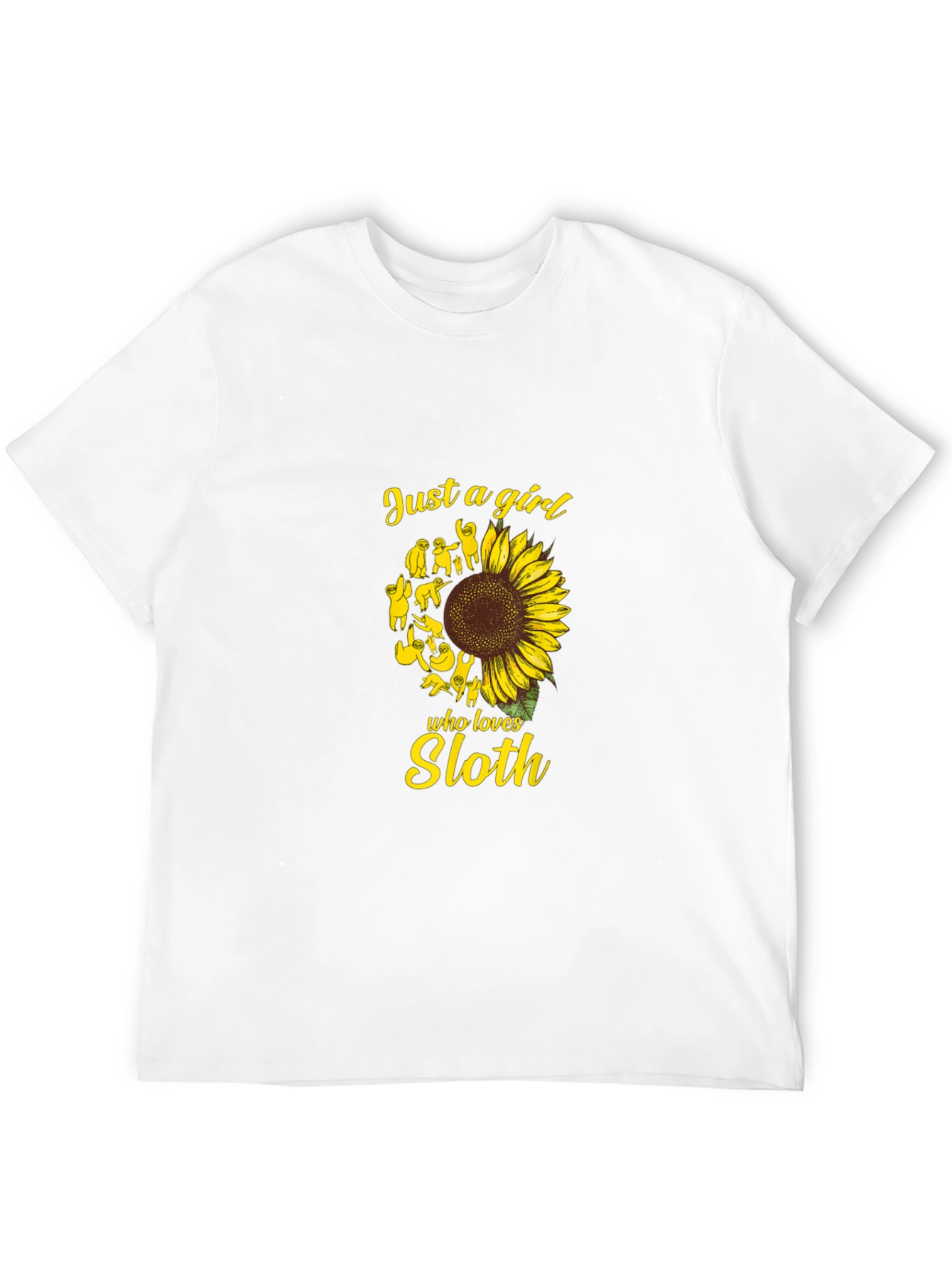 Sloth Sunflower Graphic Tee