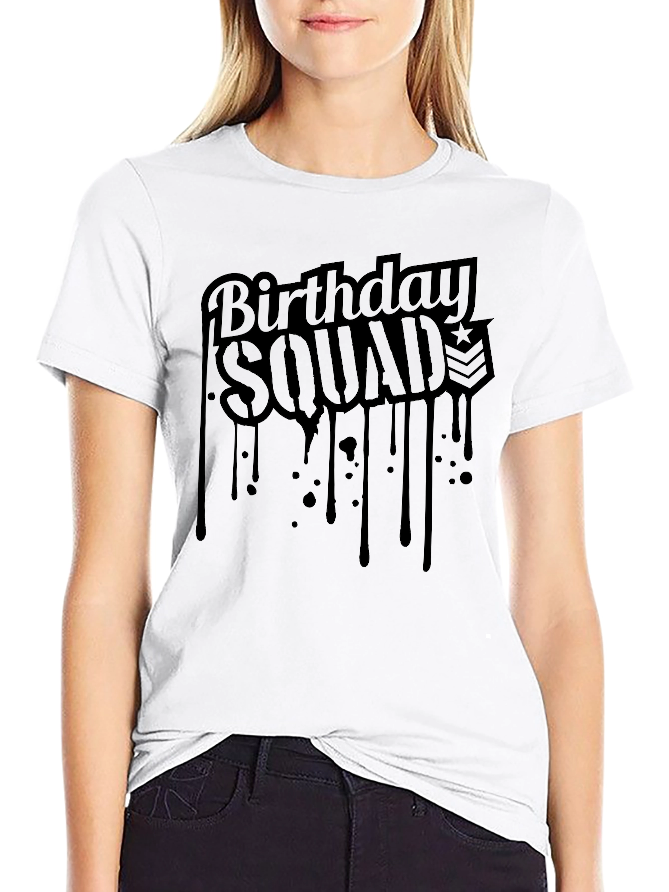 Birthday Squad Tee - Black T-Shirt