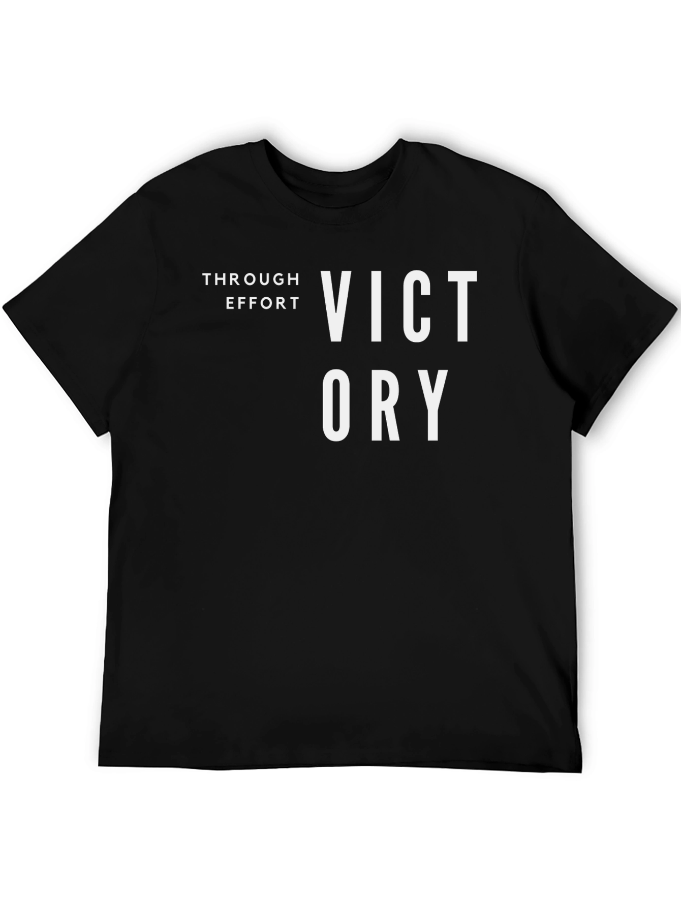 Victory Through Effort Black T-Shirt
