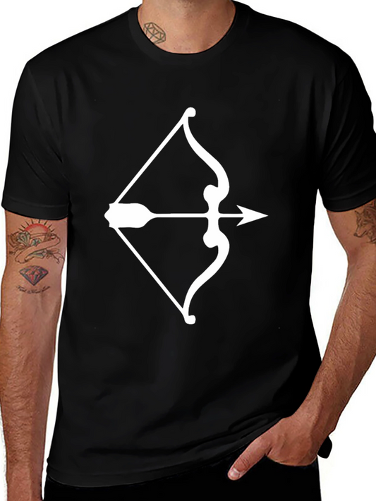 Archer Bow & Arrow Graphic Tee - Black Cotton T-Shirt