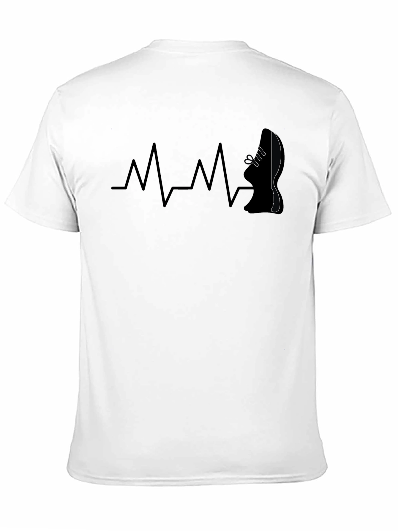 Runners Heartbeat T-Shirt - Black Graphic Tee