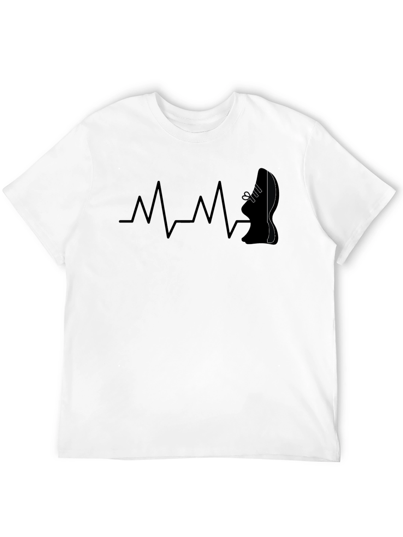 Runners Heartbeat T-Shirt - Black Graphic Tee