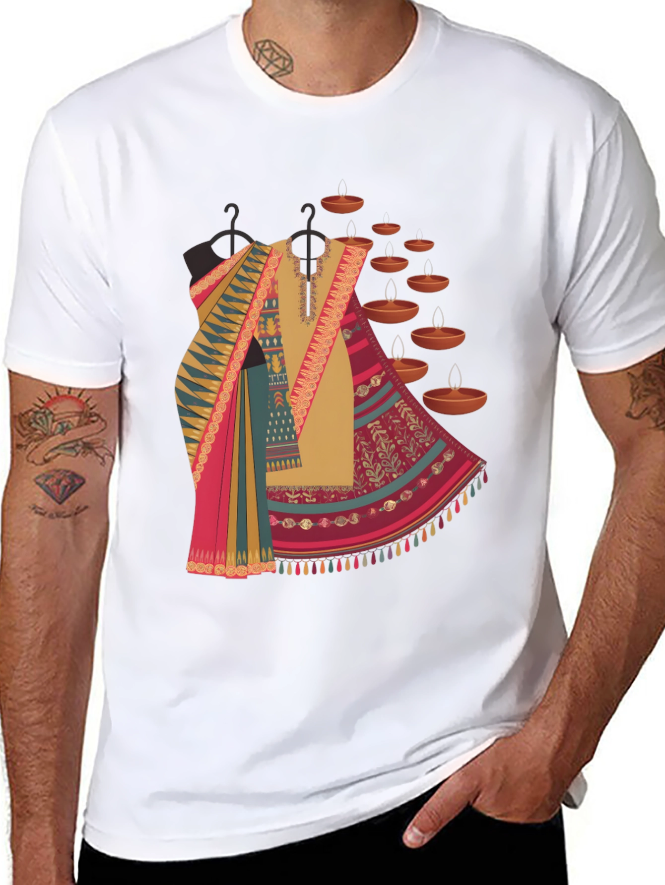 Diwali Outfit T-Shirt - Festive Fashion Tee