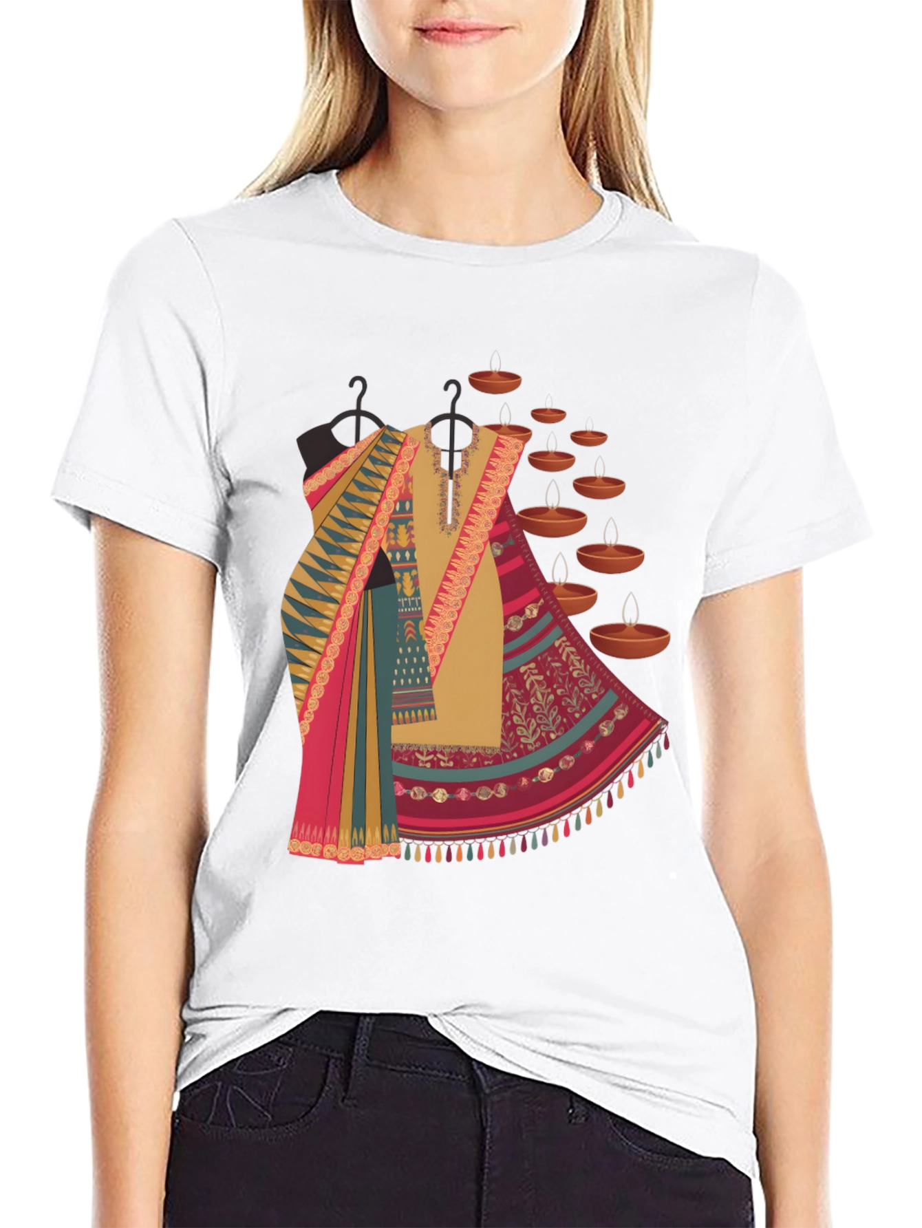 Diwali Outfit T-Shirt - Festive Fashion Tee