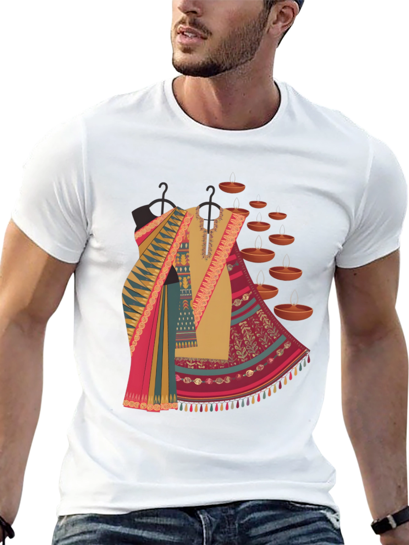 Diwali Outfit T-Shirt - Festive Fashion Tee