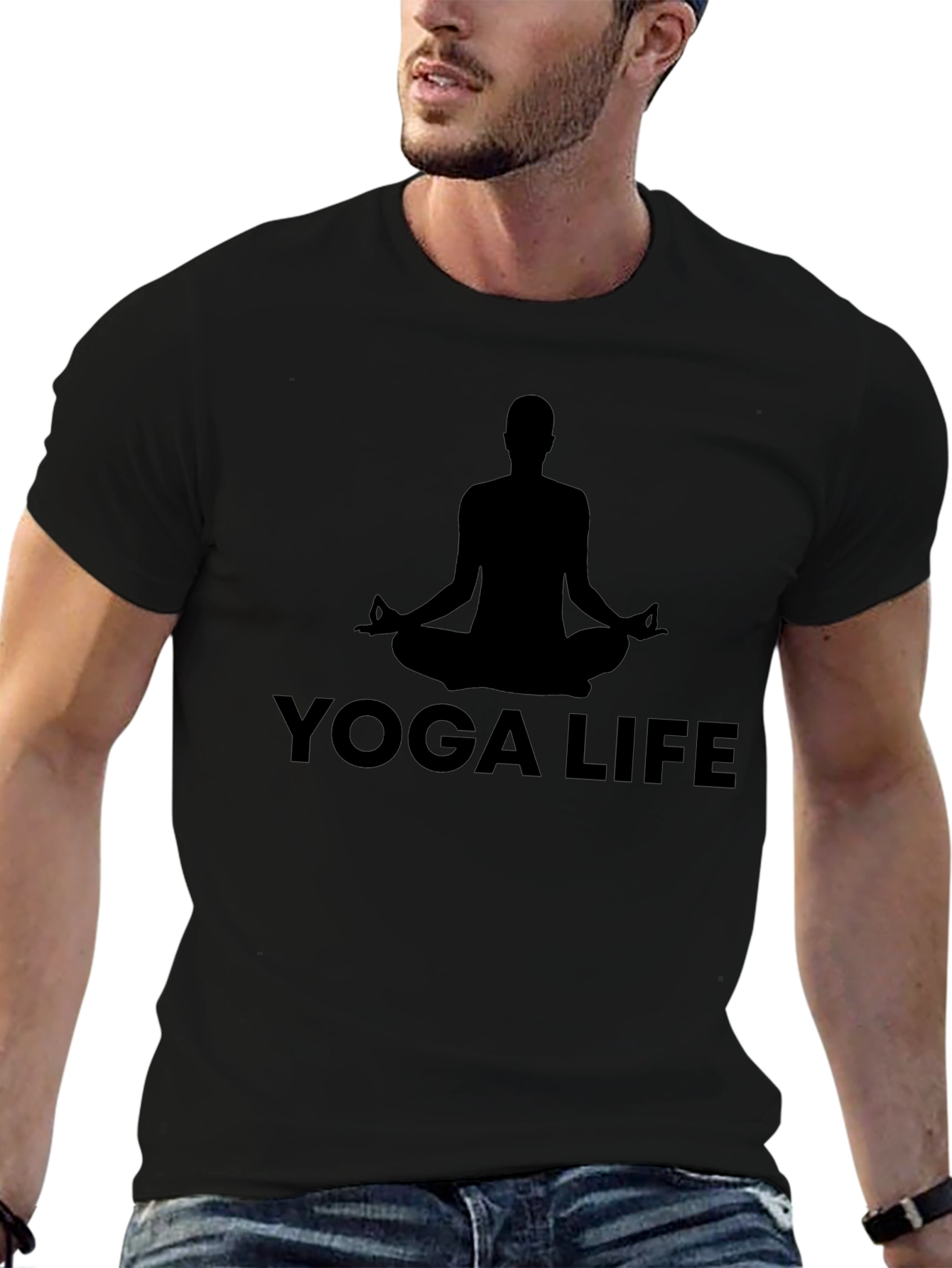 Yoga Life Meditation T-Shirt - Black