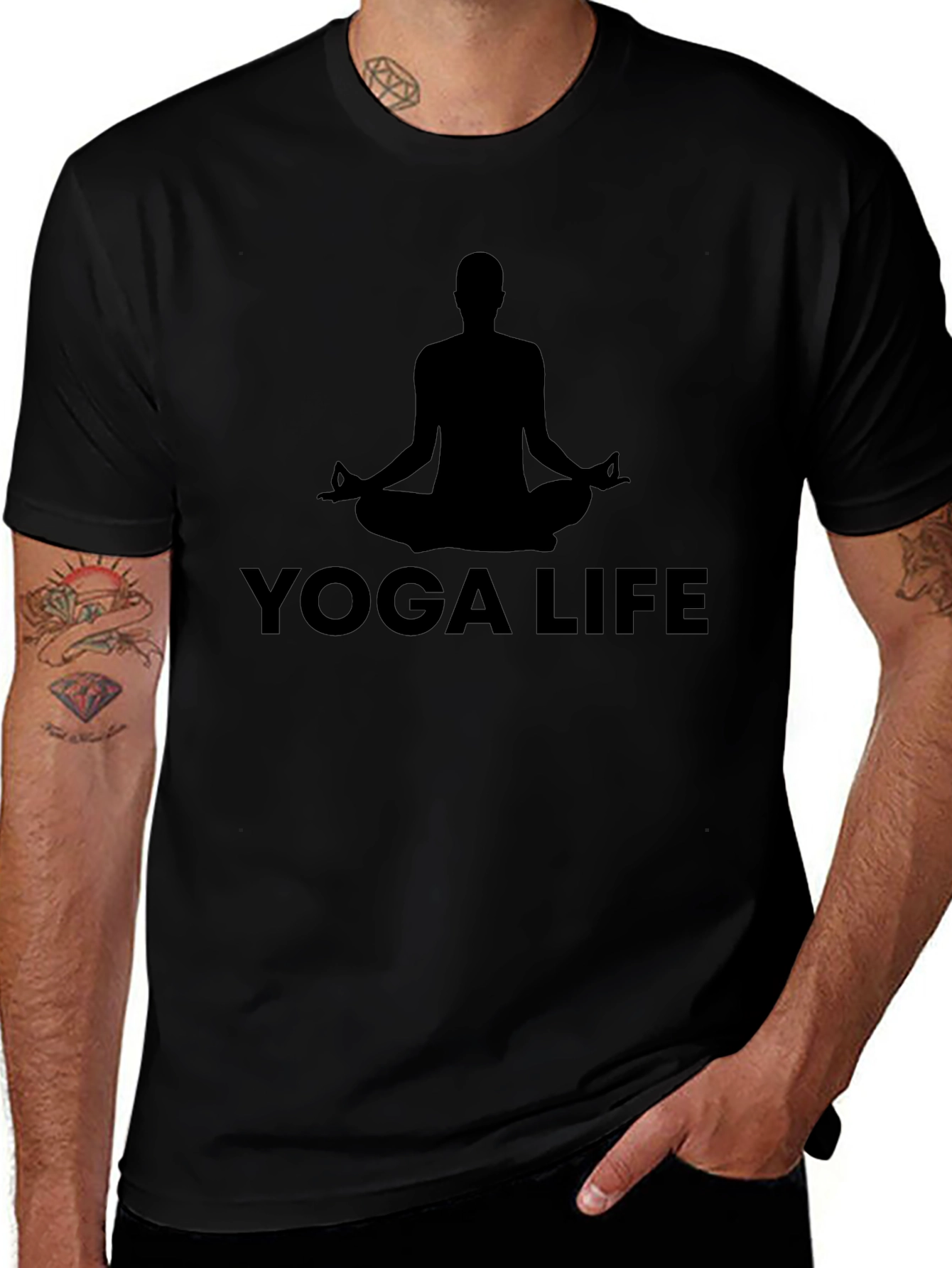 Yoga Life Meditation T-Shirt - Black