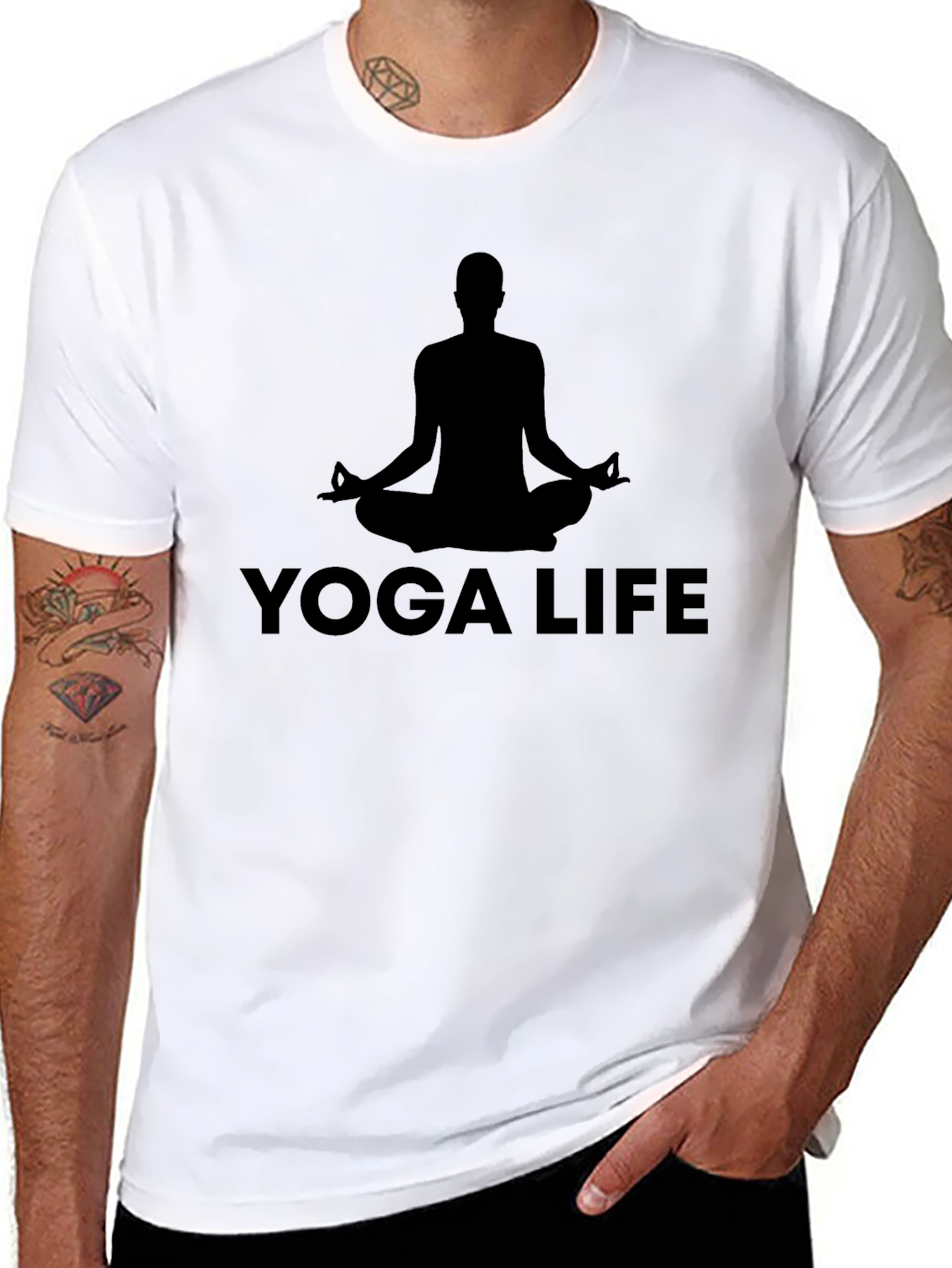Yoga Life Meditation T-Shirt - Black