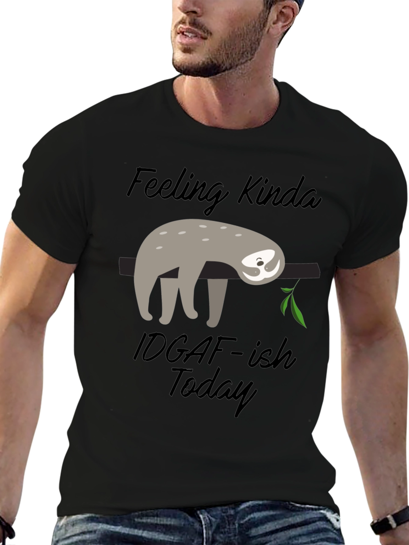 Sloth Graphic Tee: Feeling Kinda IDGAF-ish Today