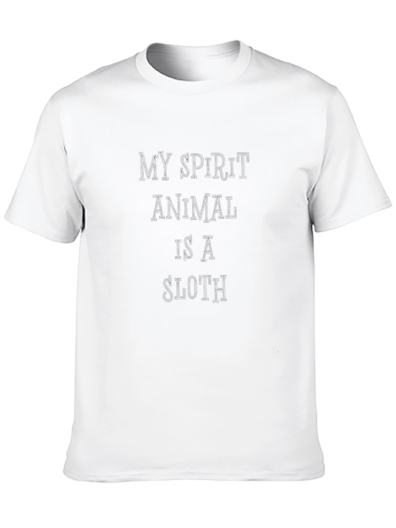 My Spirit Animal is a Sloth Black T-Shirt