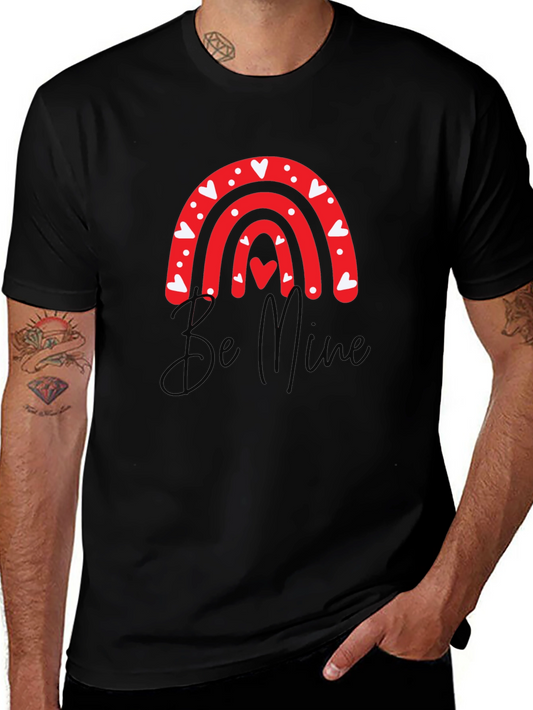 Be Mine Valentines Day Heart Rainbow T-Shirt