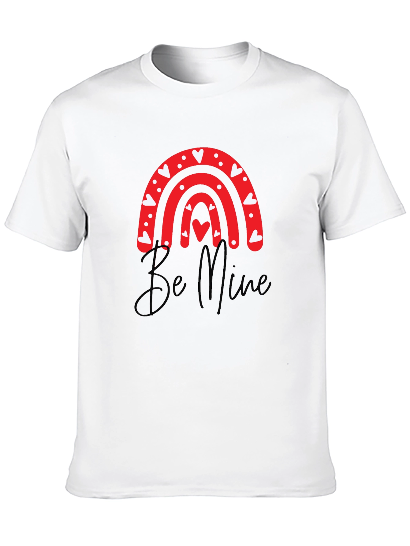 Be Mine Valentines Day Heart Rainbow T-Shirt