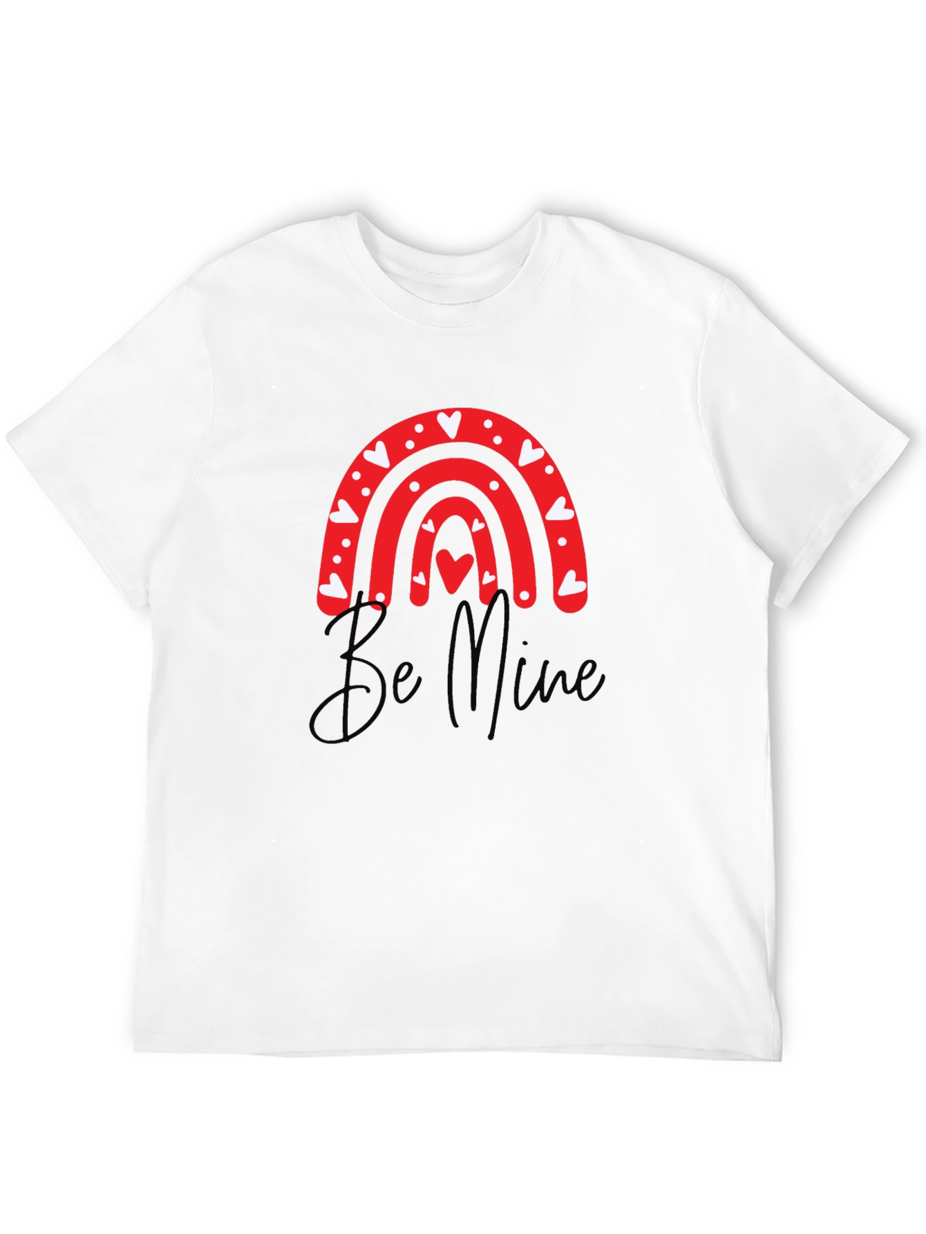 Be Mine Valentines Day Heart Rainbow T-Shirt