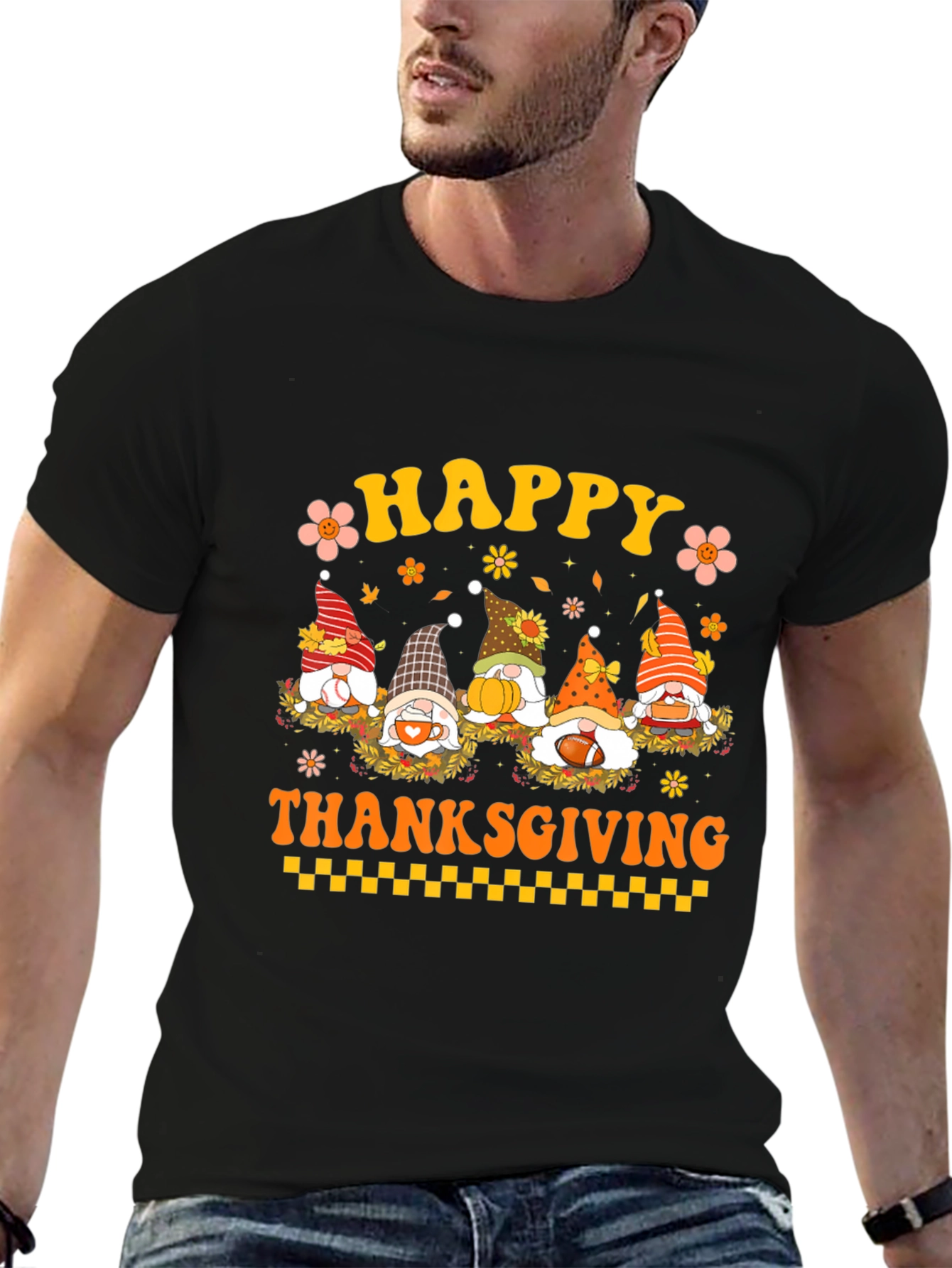Happy Thanksgiving Gnomes Graphic Tee