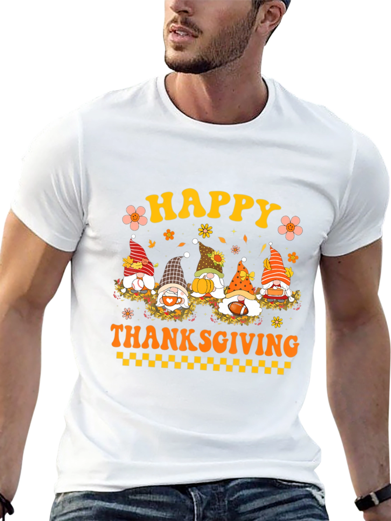 Happy Thanksgiving Gnomes Graphic Tee