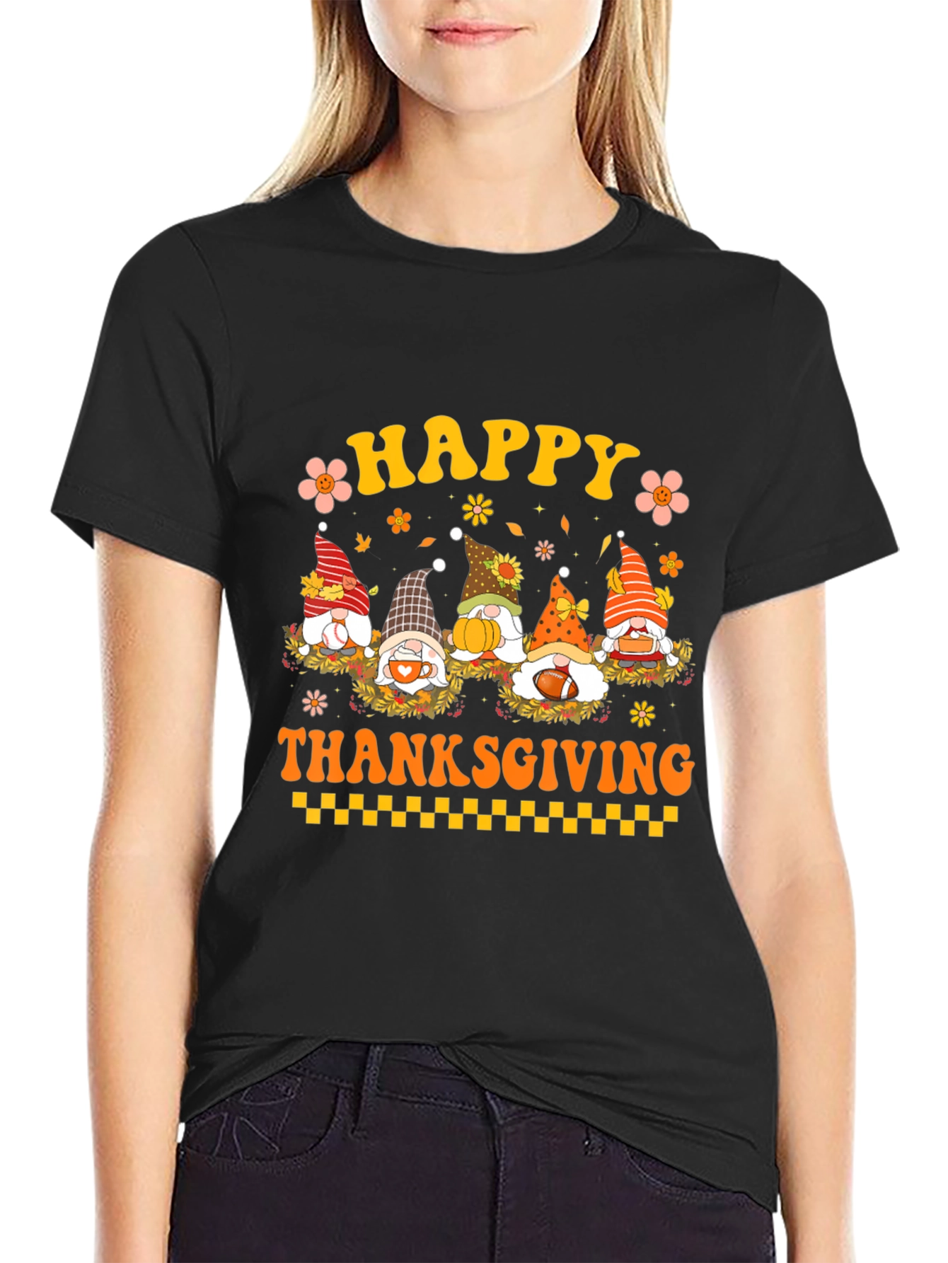 Happy Thanksgiving Gnomes Graphic Tee