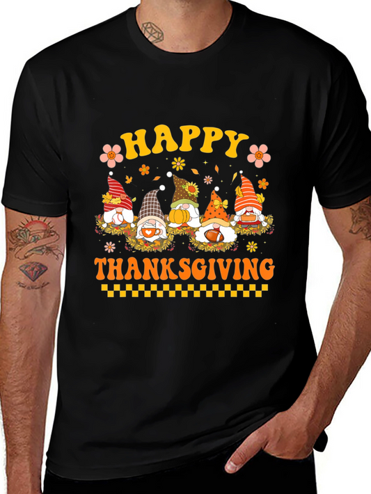 Happy Thanksgiving Gnomes Graphic Tee