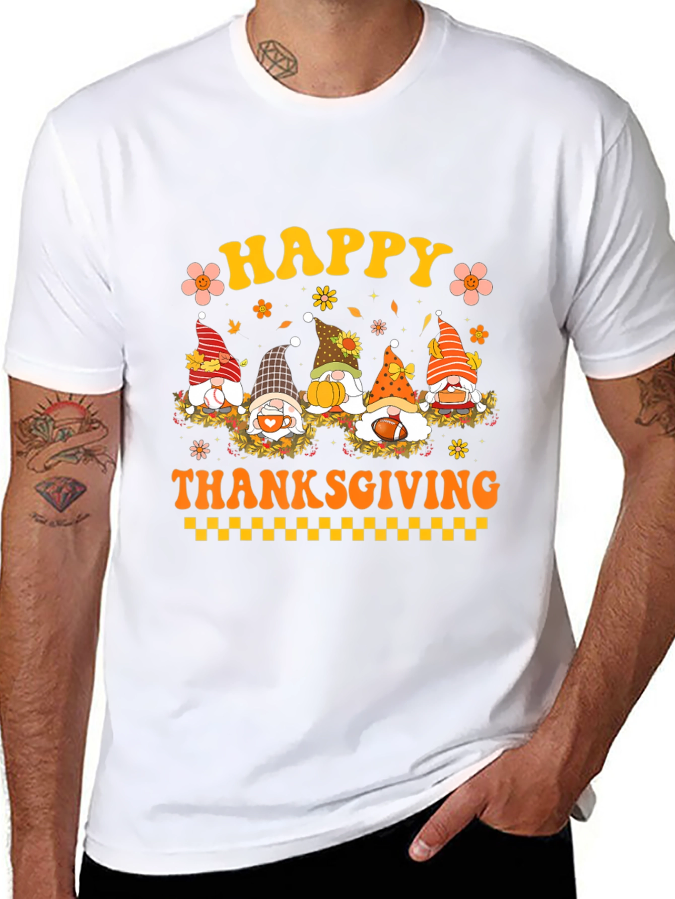 Happy Thanksgiving Gnomes Graphic Tee