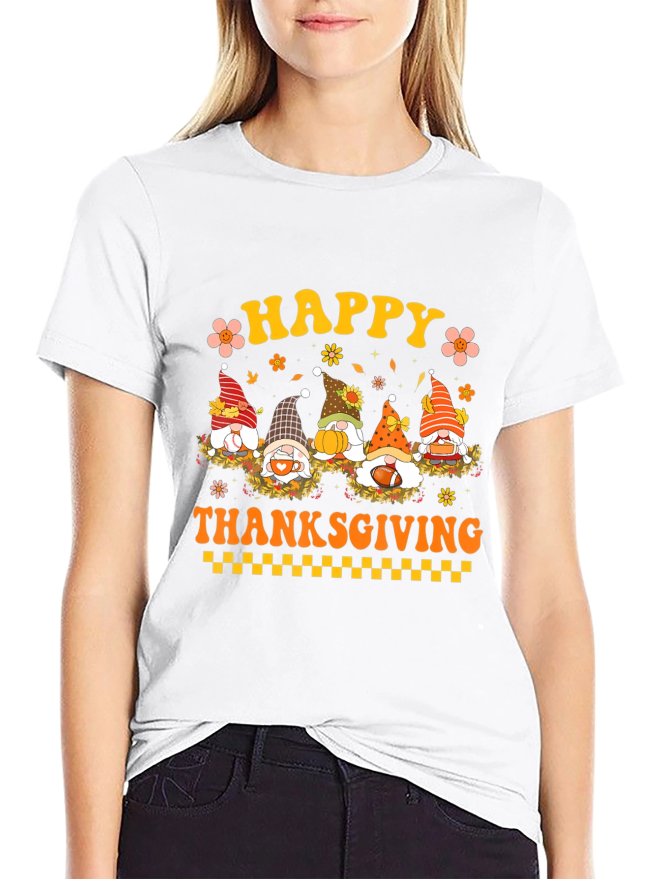 Happy Thanksgiving Gnomes Graphic Tee