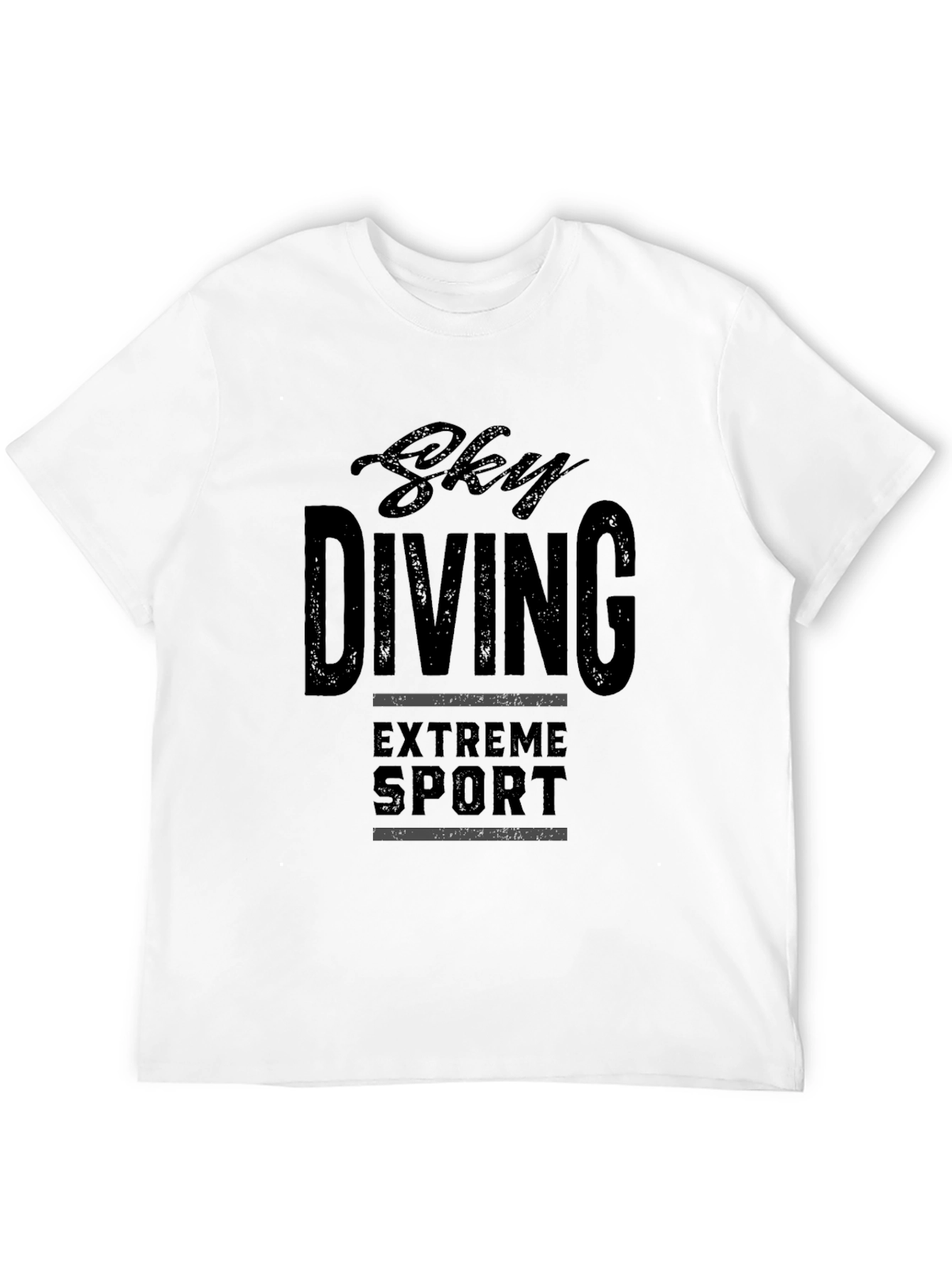 Sky Diving Extreme Sport Black T-Shirt