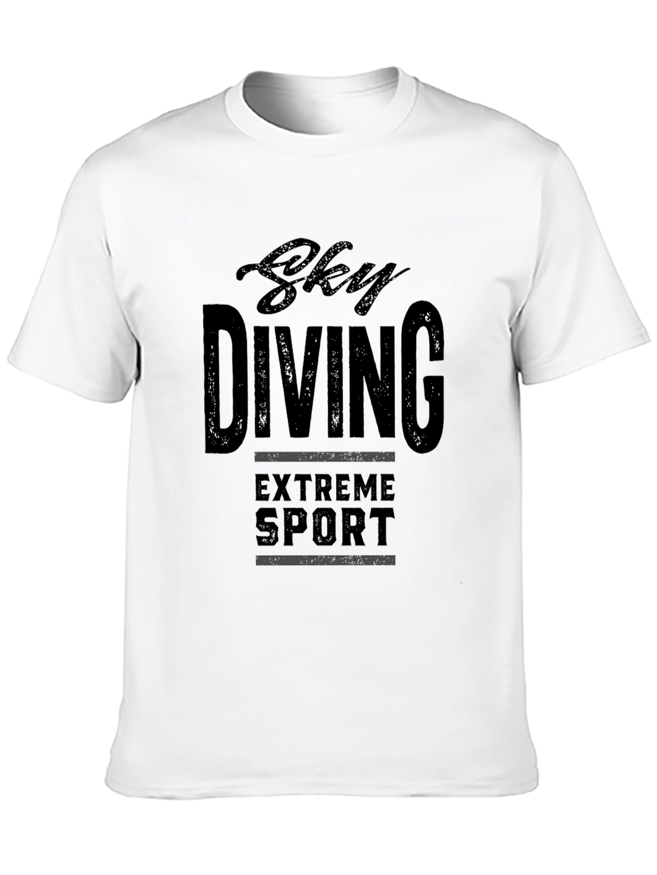 Sky Diving Extreme Sport Black T-Shirt