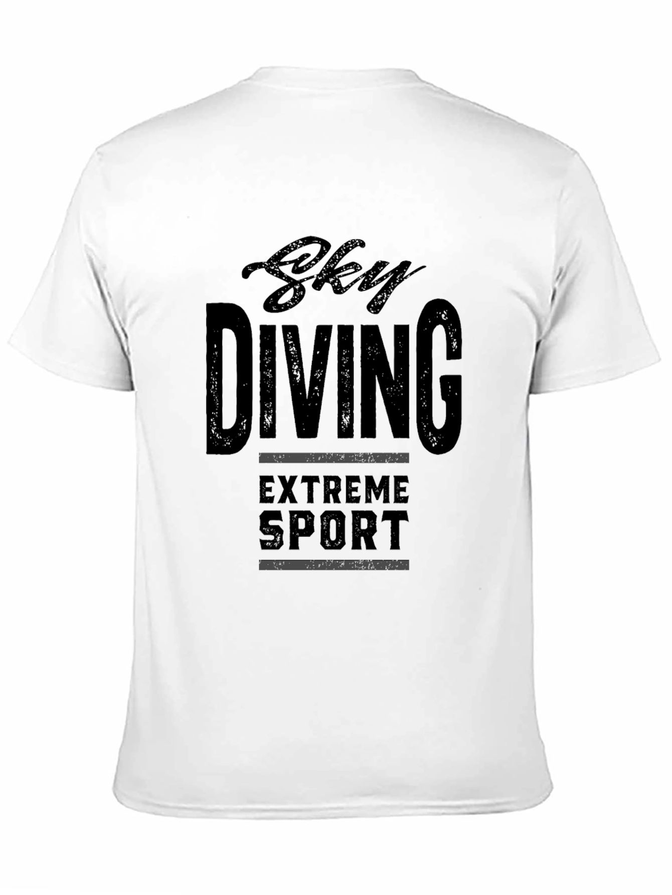 Sky Diving Extreme Sport Black T-Shirt