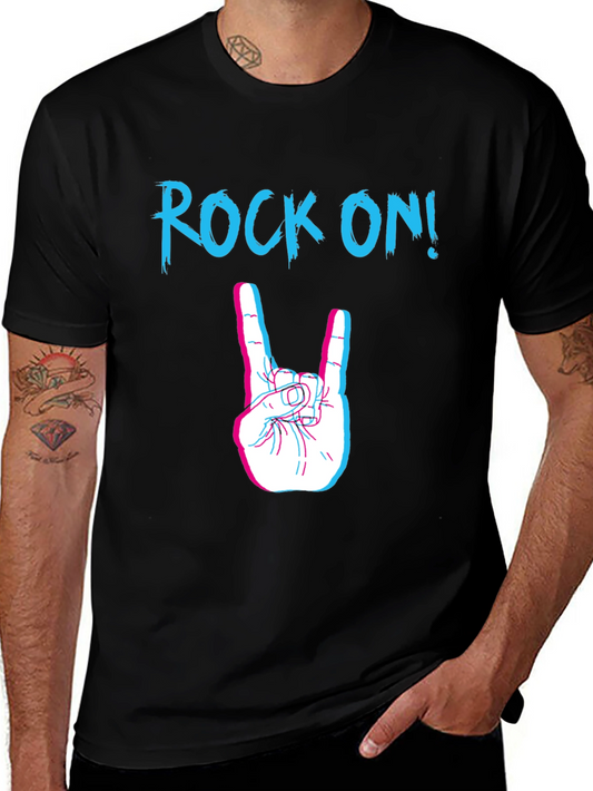 Rock On Graphic T-Shirt - Black Cotton Tee