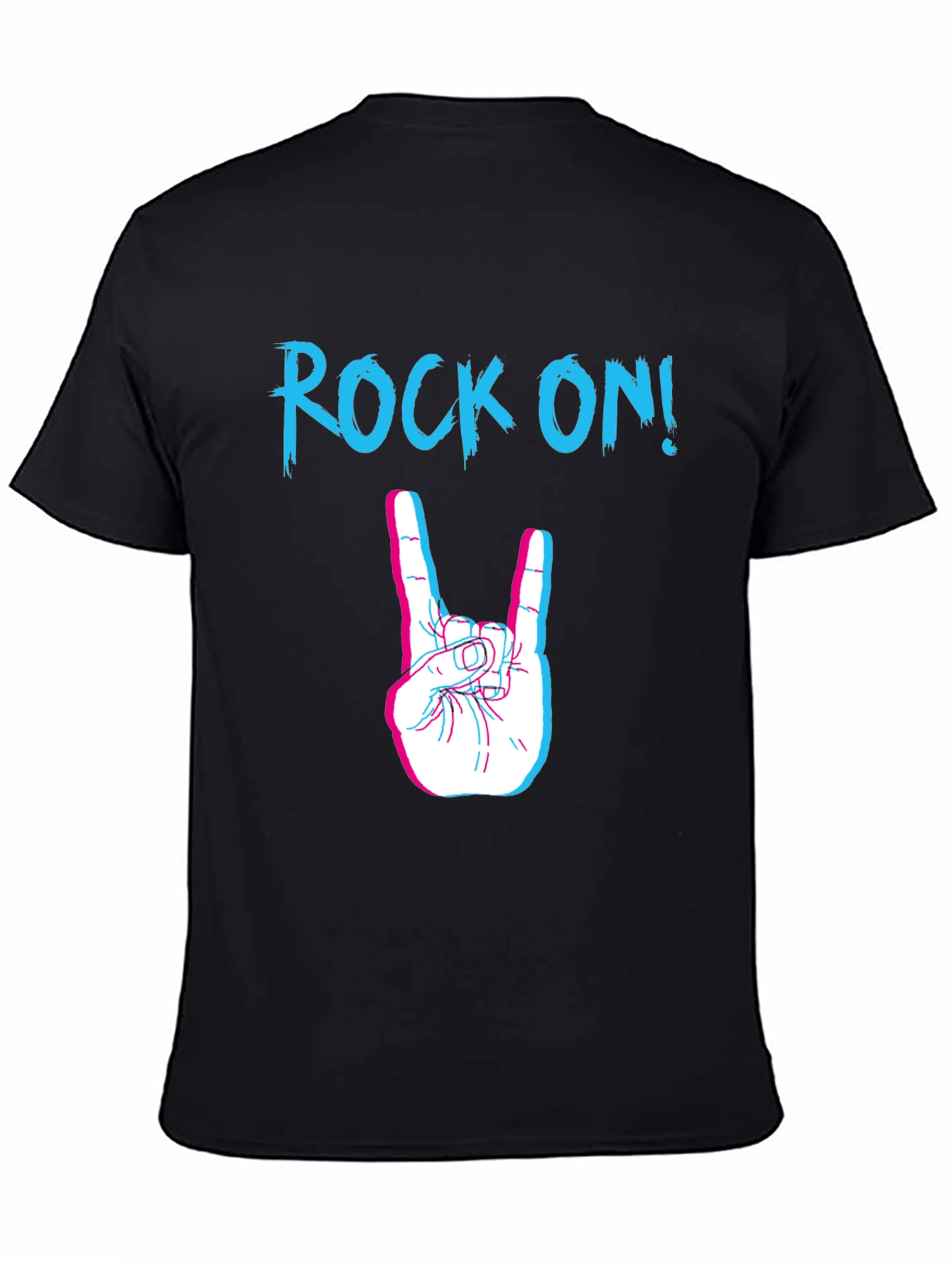 Rock On Graphic T-Shirt - Black Cotton Tee