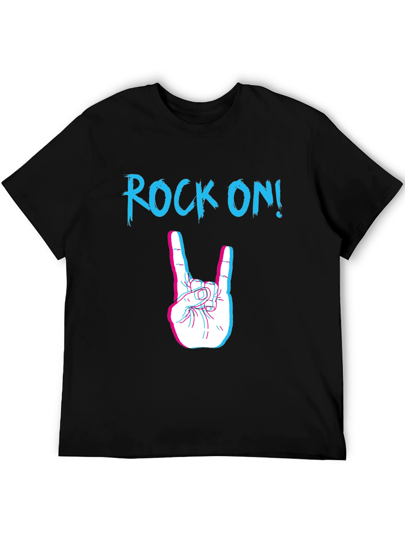 Rock On Graphic T-Shirt - Black Cotton Tee