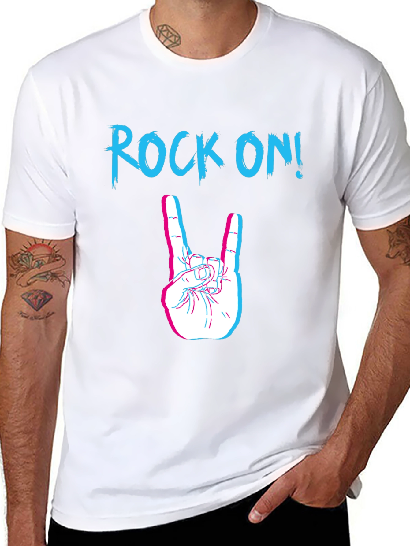 Rock On Graphic T-Shirt - Black Cotton Tee