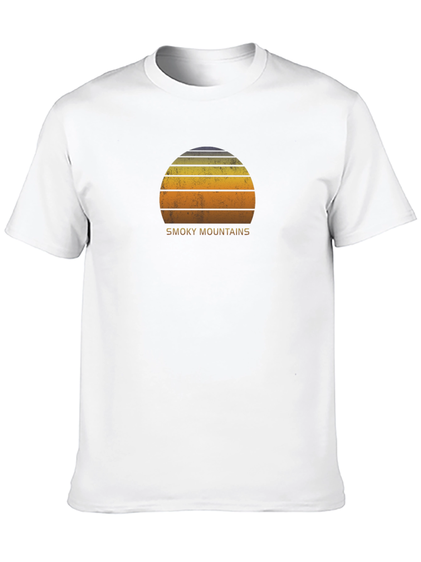 Smoky Mountains Sunset Graphic Tee - Retro Style