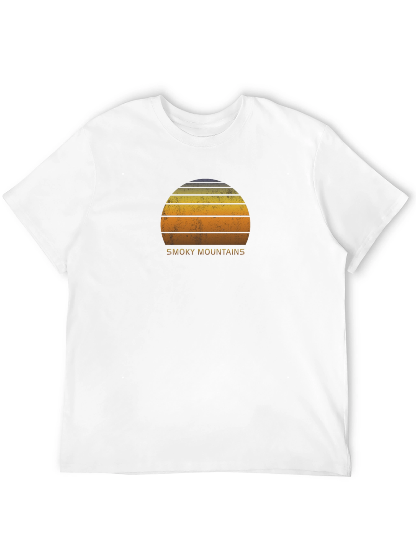 Smoky Mountains Sunset Graphic Tee - Retro Style