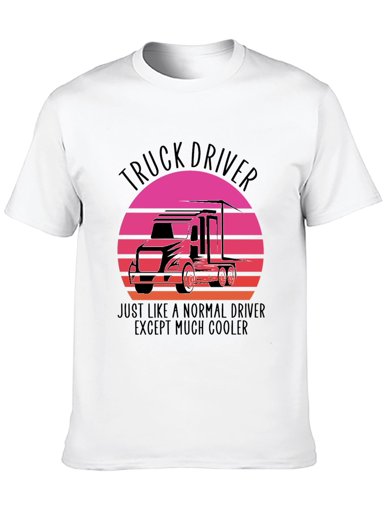 Truck Driver Sunset Graphic Tee - Cool Driver T-Shirt