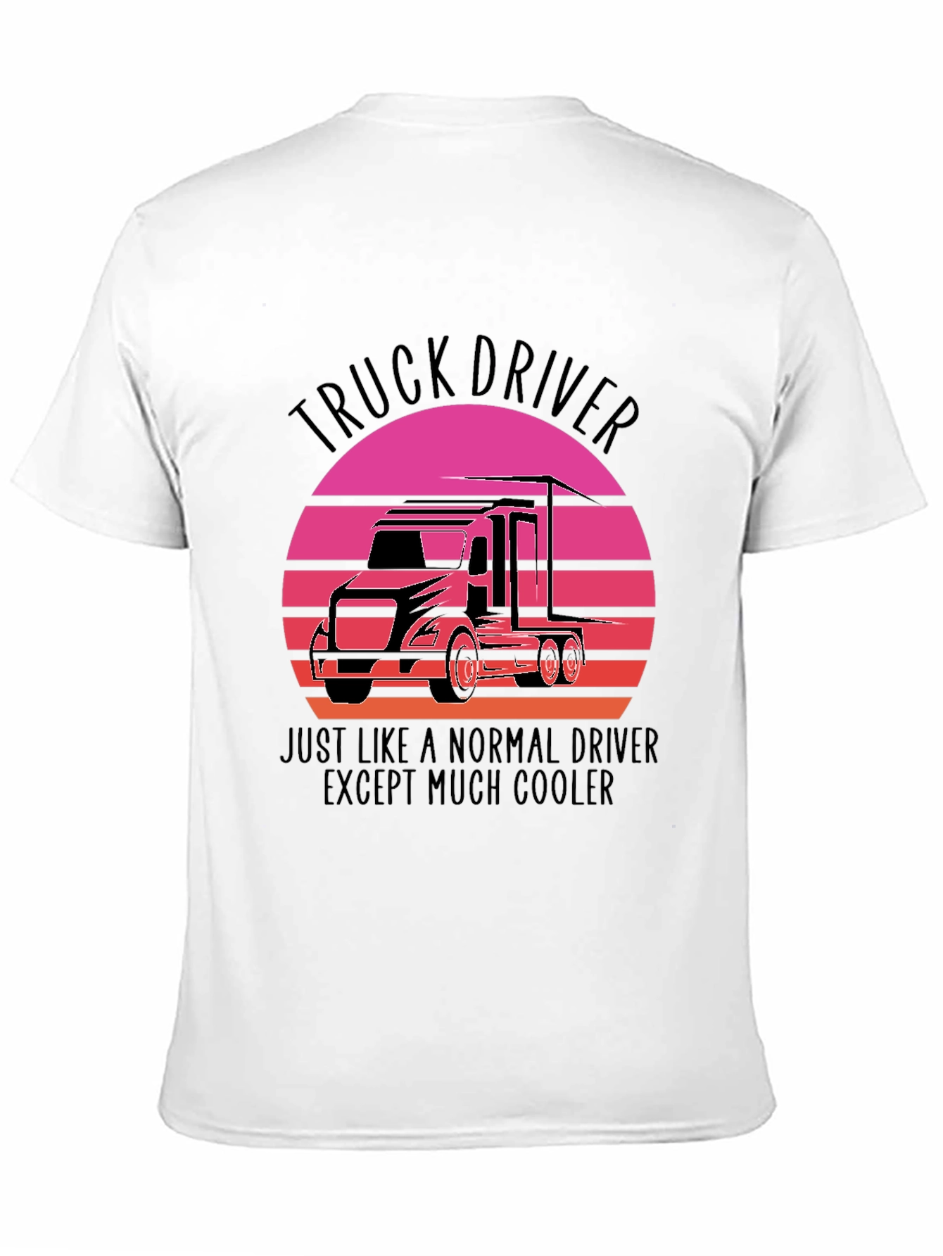 Truck Driver Sunset Graphic Tee - Cool Driver T-Shirt