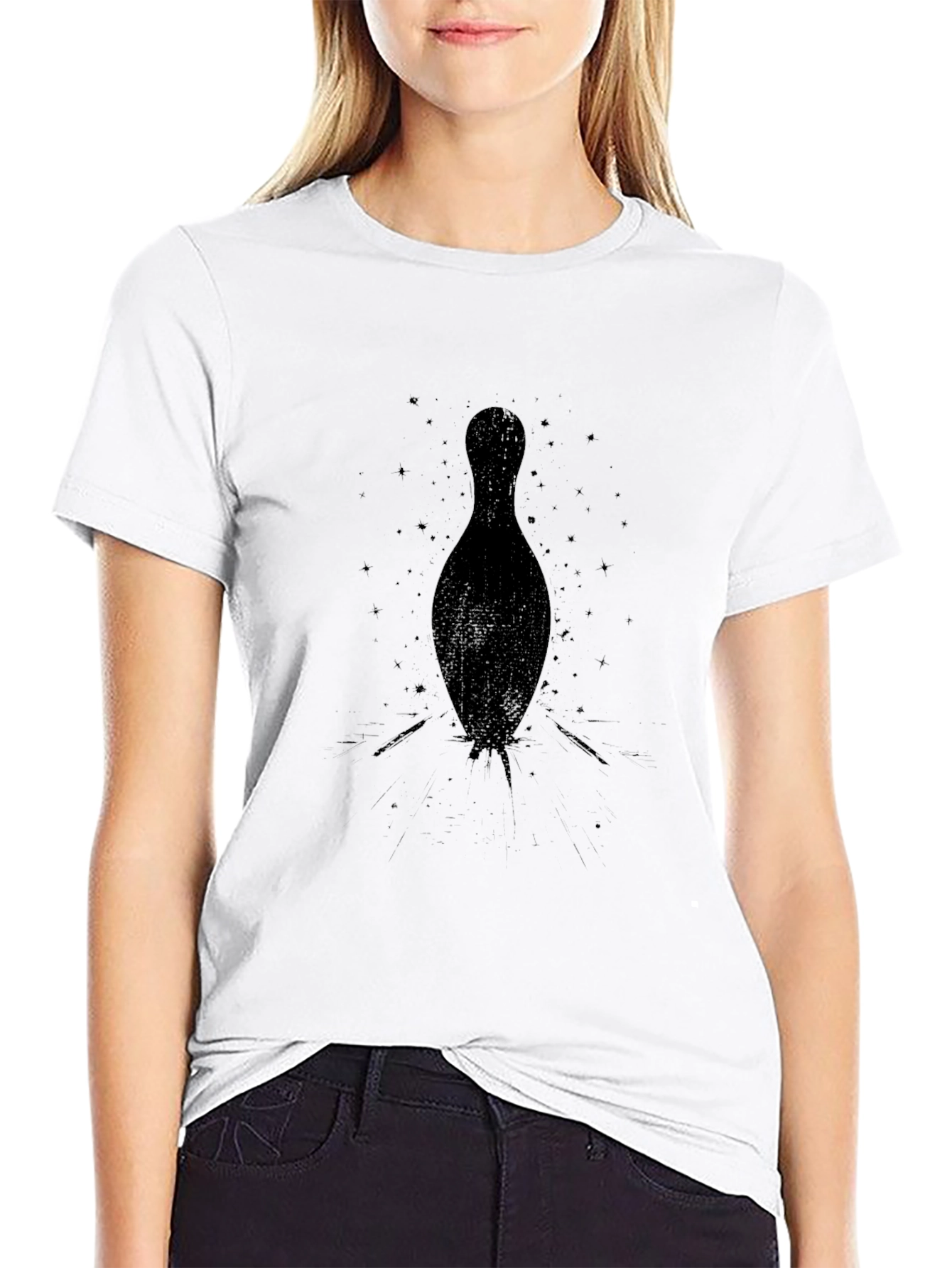 Black Bowling Pin Graphic Tee