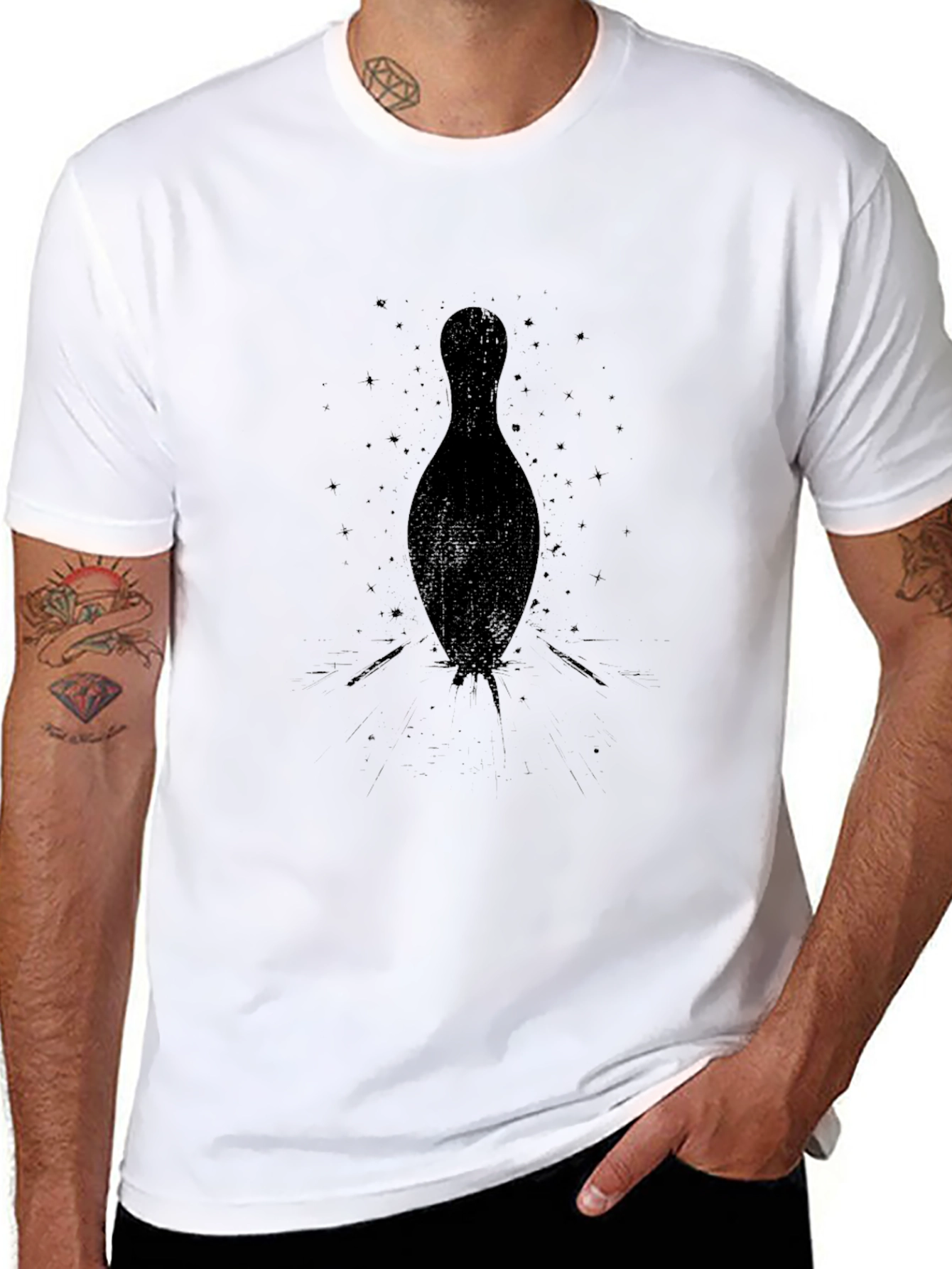 Black Bowling Pin Graphic Tee