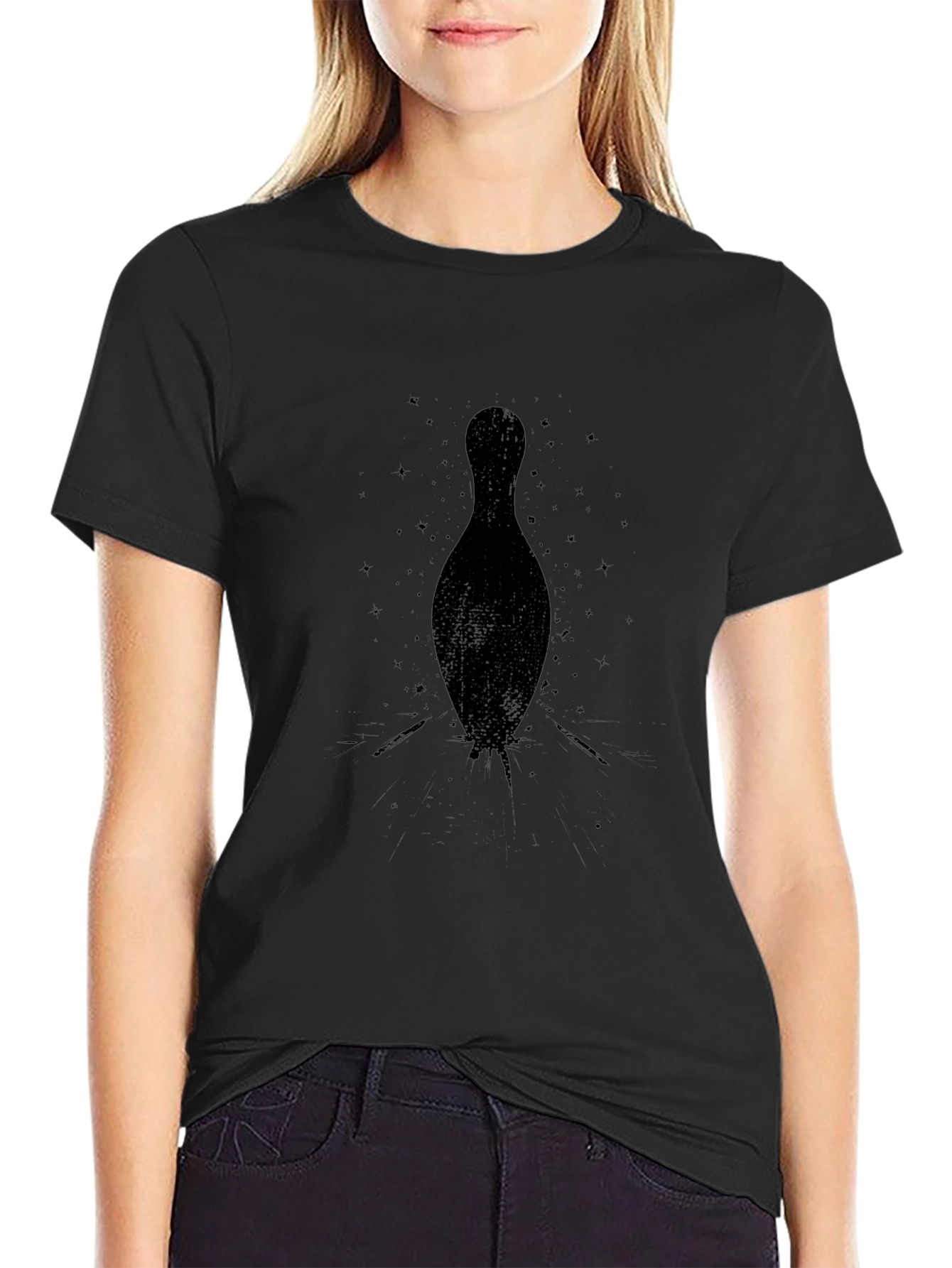 Black Bowling Pin Graphic Tee