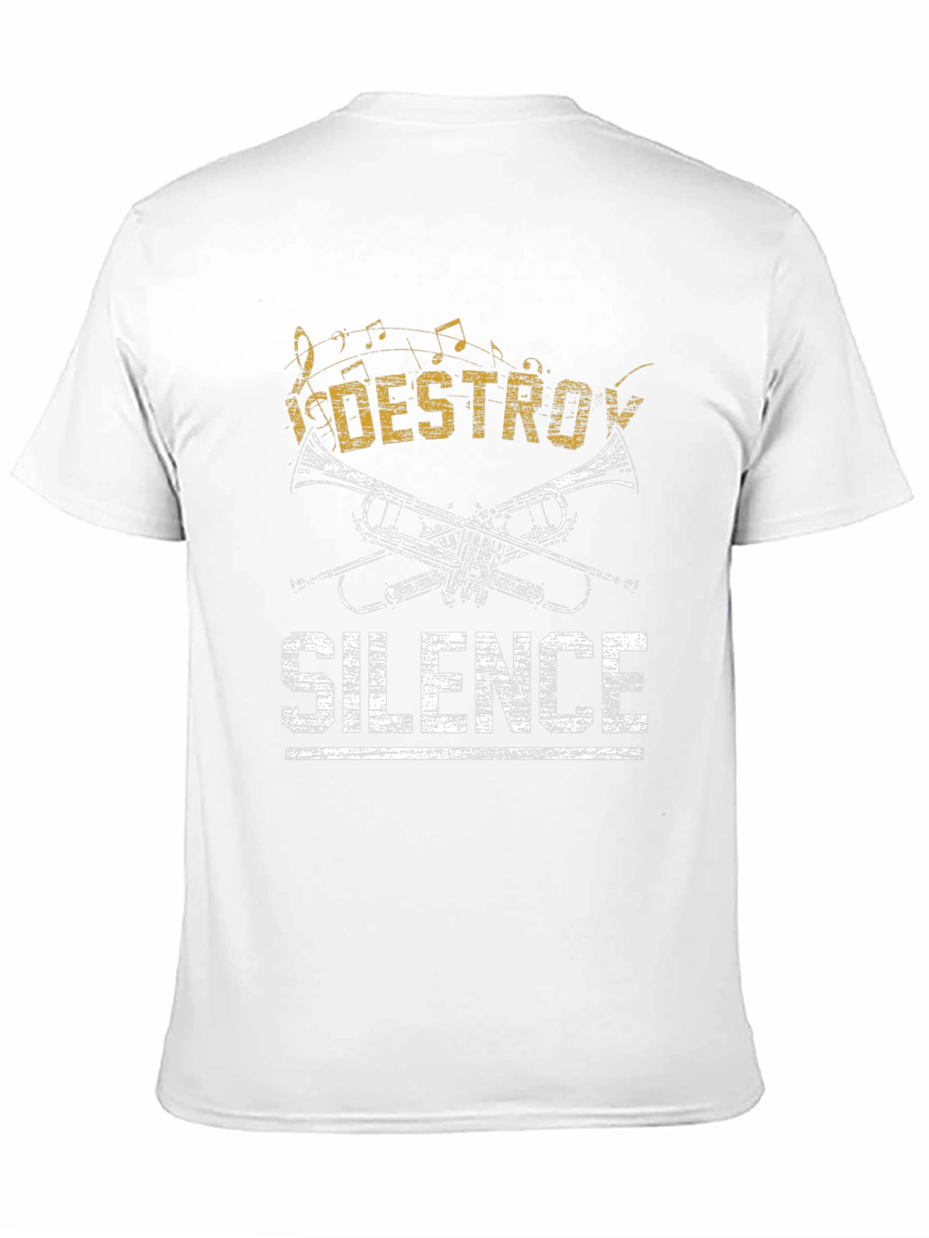Destroy Silence Trumpet Graphic T-Shirt