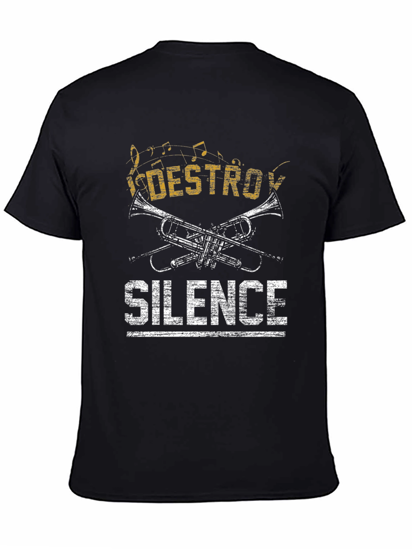Destroy Silence Trumpet Graphic T-Shirt